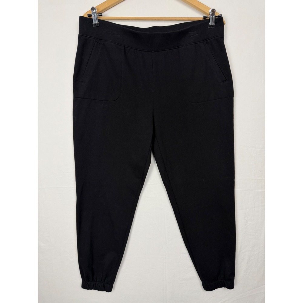 Chico's Zenergy Women's 2 Jogger Black Cotton Blend Athleisure Activewear Hiking